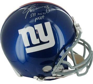 Eli Manning Signed Inscribed Football Helmet-Official