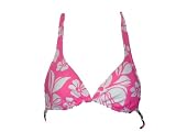 Ocean Pacific Pink Triangle Swimsuit-top w/White Flowers