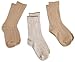 Gold Toe Big Boys'3 Pack Cotton Crew Sock, Khaki Assorted, Large