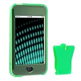 Apple iPod Touch 8GB 16GB Transparent Green Crystal Snap-on Cover Case with Clip