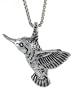 Sterling Silver Hummingbird Pendant, 3/4 in. (20 mm) Long.