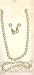 Ivory Simulated Short Chain Necklace and Bracelet for Children and Teens