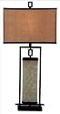 Kenroy Home Plateau Table Lamp with 15 inch Gold Fabric shade