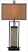 Kenroy Home #30740ORB Plateau Table Lamp with 15 inch Gold Fabric shade
