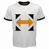 Men's Customized SYMBOL ADVERTISING ALPHABET ALPHABETICAL 100% Cotton White Ringer T-shirt