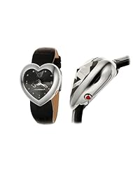Chronotech Womens Heart Watches, Black