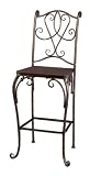 Benzara 66474 Louis Philippe Antiqued Black Bar Stool Barstools