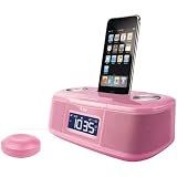 ILUV IMM153PNK IPOD DUAL ALARM CLOCK WITH BED SHAKER (PINK)