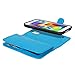 S5 Case, Galaxy S5 Case - EgraceTM 9 Card Slot PU Leather Wallet Case 2 in 1 Magnetic Detachable Back Cover Flip Folio Wallet Magent Case with Strap for Galaxy S5 (2014) (Blue)