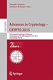 Advances in cryptology - CRYPTO 2015 : 35th Annual Cryptology Conference, Santa Barbara, CA, USA, August 16-20, 2015 : proceedings