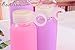 Bonison Durable Glass Water Bottle with Soft Colorful Silicone Sleeve, 14 oz, Pink