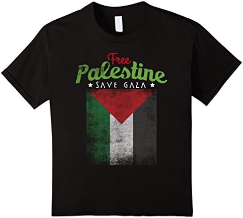 Kids Free Palestine Save Gaza T Shirt 6 Black