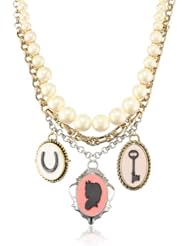 Jessica Simpson Parisian Charm Cameo Necklace, 16"