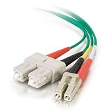 Cables To Go 37634 LC/SC Plenum-Rated Duplex 50/125 Multimode Fiber Patch Cable (10 Meter, Green)