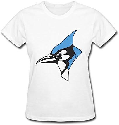 LKABGNT Women Customized Johns Hopkins University Blue Jay Head Tshirt White