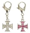 Dog Pendants - Maltese Cross Pendant-Clear
