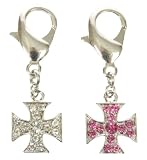Dog Pendants - Maltese Cross Pendant-Pink
