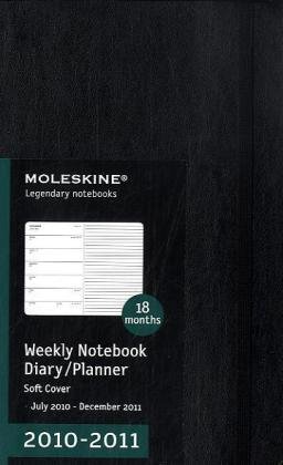 Moleskine Large Weekly Notebook 18 Months Soft 2011 (Moleskine Srl) (Moleskine Legendary Notebooks (Calendars))(July 2010 to December 2011) image