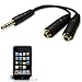 3.5mm Black Stereo Headphone Y Splitter Adapter Cable for Apple iPod touch itouch Player 3.5mm Black Stereo Headphone Y Splitter Adapter Cable for Apple iPod touch itouch Player