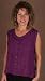 Embroidered Button Blouse - Purple