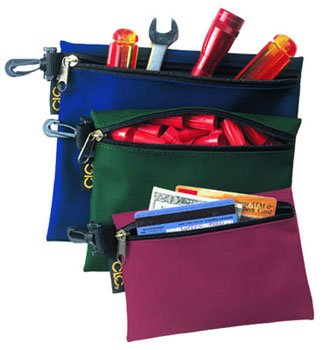 Tools: Custom LeatherCraft 1101 3 Multi Purpose, Clip On Zippered Bags