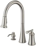 Estora 20-51132-S-BN Giorgino Single Handle Pull-Down Kitchen Faucet, Brushed Nickel