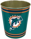 NFL Miami Dolphins Metal Wastebasket