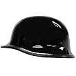 German Motorcycle Cruiser Biker Half Helmet Gloss Black DOT (Medium)