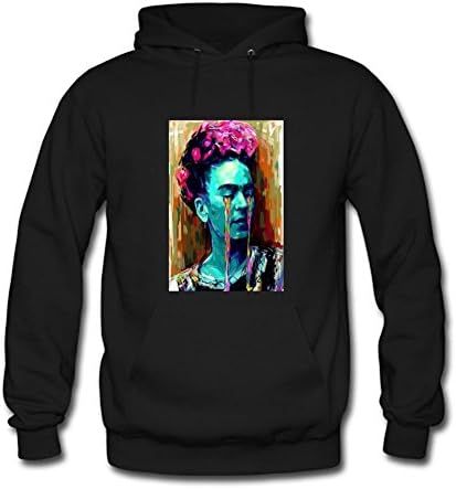 AngelbabyLin Womens Hoodies Frida Kahlo Create Cartoon Black Size M