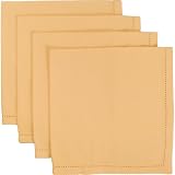 Now Designs Set of 4 Linen Blend Napkins, Straw