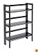 Winsome Wood Stackable/Folding 3-Tier Shelf, Black