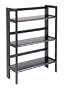 Winsome Wood Stackable/Folding 3-Tier Shelf, Black