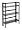 Winsome Wood Stackable/Folding 3-Tier Shelf, Black
