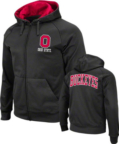 NCAA Ohio State Buckeyes Bootleg Full Zip Fleece (Charcoal, Small)