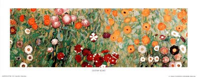 (8x20) Gustav Klimt Flowery Garden Detail Art Print Poster