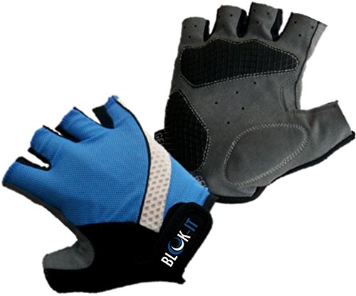 Cycling Gloves by Blok-IT - Cycle Gloves that Improve Control, Protect Against Blisters, and Make You More Visible - Comfortable Bike Gloves with Stylish Design. ...