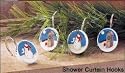 Shower Curtain Hooks Holiday Outhouse Christmas Snowman Co-ordinates