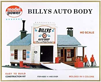 Ho Auto Body Shop Building Kit Model Power