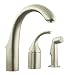 KOHLER K-10441-VS Forte Entertainment Remote Valve Sink Faucet, Vibrant Stainless