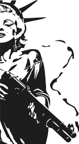 Statue of Liberty with Gun - Marilyn Monroe Wall Art Decal Sticker Home Decor