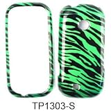 For Verizon Lg Cosmos 2 Vn251 Accessory - Green Zebra Design Hard Case Cove ....