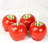 erin's red candied apples - set of 4