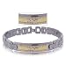 Men's Stainless Steel / Gold DAD Link Bracelet Diamond