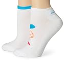 Steve Madden Women's Neon Knit Ped Athletic Peach Love 2-Pack Socks