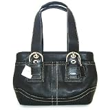AUTHENTIC COACH MEDIUM LEATHER SOHO TOTE BAG - 12302 (Black)