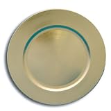 Gold Metallic Plastic Chargers (6 count)
