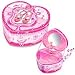 Kids Ballerina Dancing Musical Jewelry Box Pecoware Intricately Decorated Heart Shaped Box