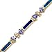 Jewelry : 14k Yellow Gold Tanzanite, Diamond and Opal Inlay Bracelet