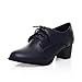 Charm Foot Fashion Womens Oxfords Shoes Mid Heel Lace up