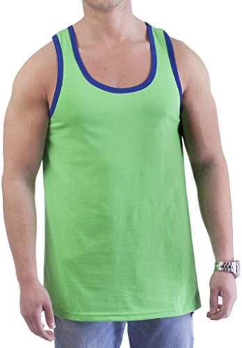 North Gate Mens Soft Tag Free Tank Top A Shirts Large, green